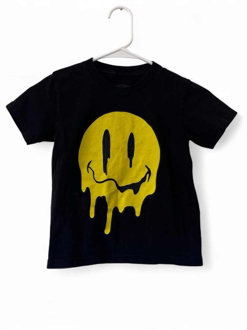 Size 4 Toddler Boy Short Sleeve Graphic Print Drippy Smile Face Casual T-Shirt